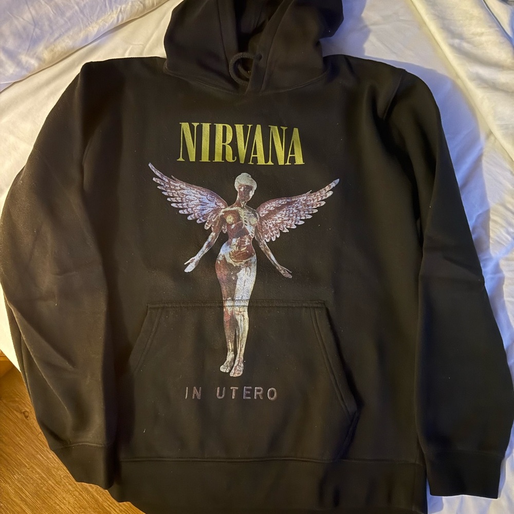 NIRVANA Black and Yellow Label Hoodie